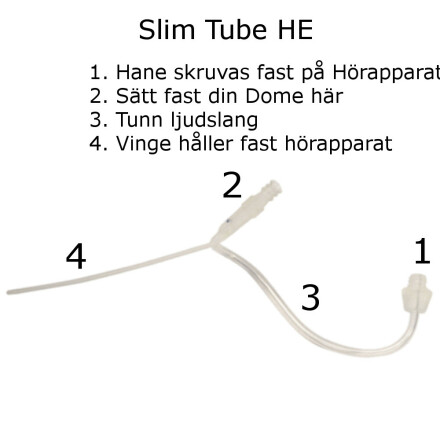 Phonak SlimTube HE 3-L Lng Vnster Ljudslang 054-0546