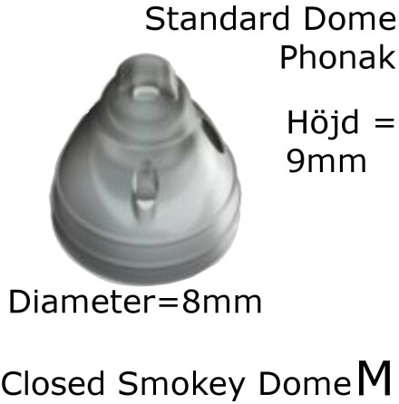 Closed Smokey Dome M 1-Pack - Phonak 054-1991