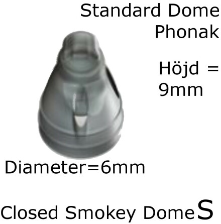 Closed Smokey Dome S 1-Pack - Phonak 054-1990