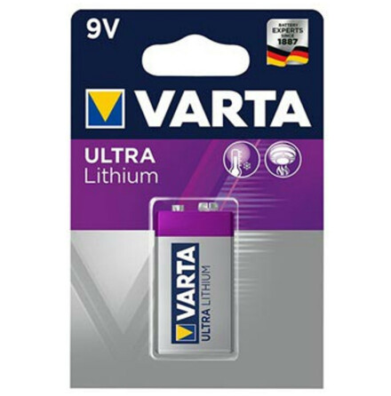 9V Litium 10-rs Batteri brandvarnare VARTA  U9VL / CRV9 / U9-VL