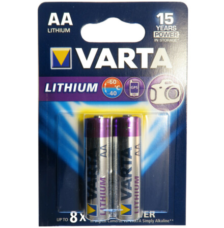 AA Litium 2-Pack VARTA  Batteri 1,5V  FR6 / 6106 / CR6 / L91