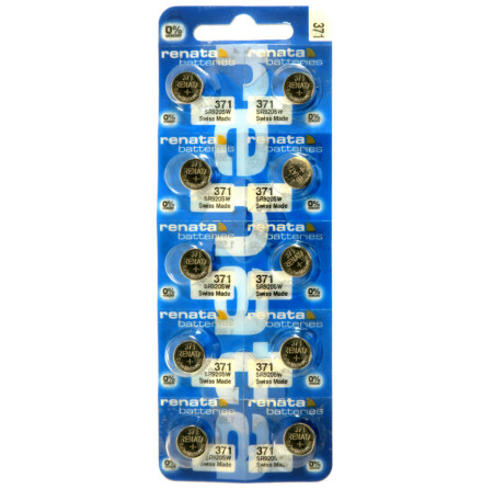 371 10-Pack SR920SW Klockbatterier silveroxid 1.55V - Renata
