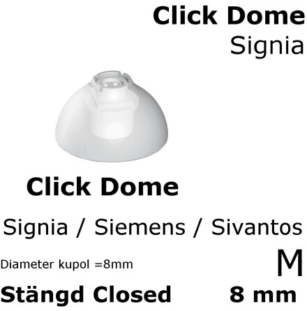__ Click Dome 8 mm Stngd Closed - Signia 10426020