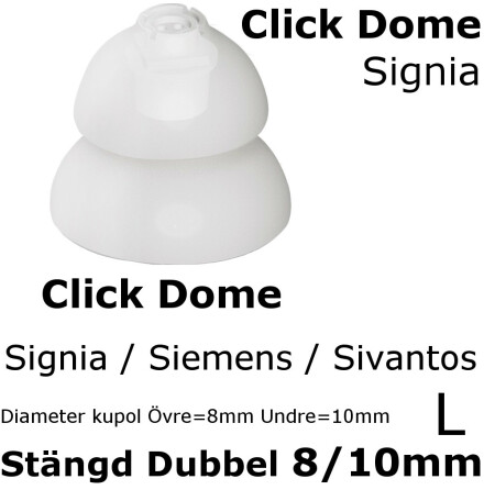 __ Click Dome 8_10 mm Dubbel Double - Signia 10426026