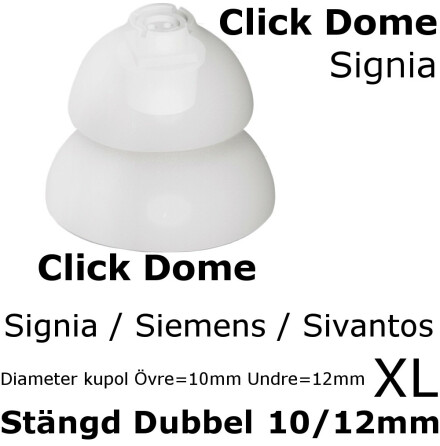 __ Click Dome 10_12 mm Dubbel Double - Signia 10426027