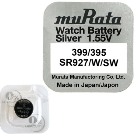 399 SR927W Klockbatteri silveroxid 1.55V - MURATA