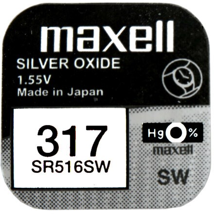 317 SR516SW Klockbatteri Silveroxid 1.55V - Maxell