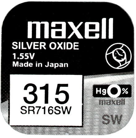 315 SR716SW Klockbatteri Silveroxid 1.55V - Maxell