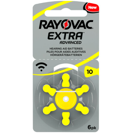 10 6-Pack RAYOVAC EXTRA - Hrapparatsbatterier