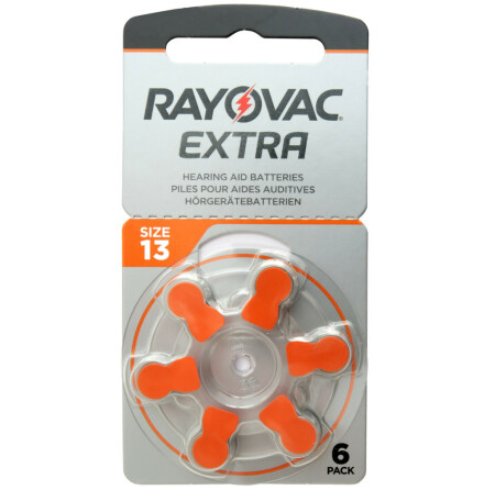 13 6-Pack RAYOVAC EXTRA - Hrapparatsbatterier