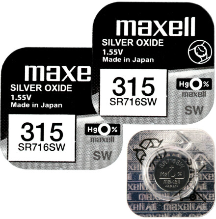315 2-Pack SR716SW Klockbatteri Silveroxid 1.55V - Maxell