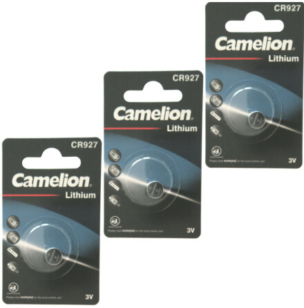 CR0927 3-Pack Camelion  Litium 3 Volt CR927