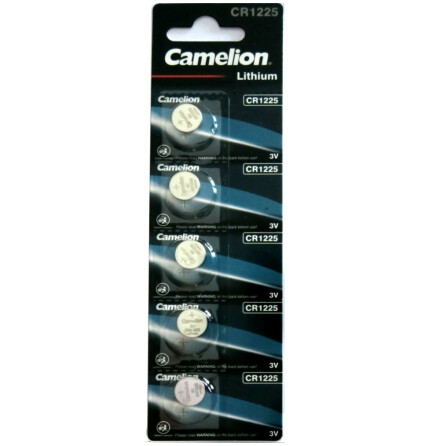 CR1225 5-Pack Camelion Litium 3 Volt