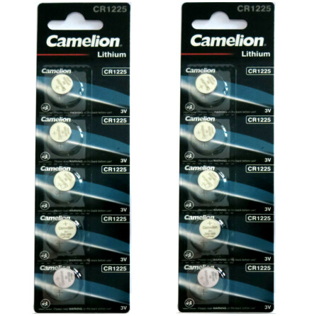 CR1225 10-Pack Camelion Litium 3 Volt