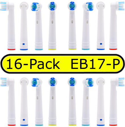 16-Pack Kompatibla Tandborsthuvud EB17-P Precision Clean