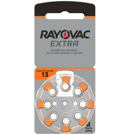 13 8-Pack RAYOVAC EXTRA - Hrapparatsbatterier