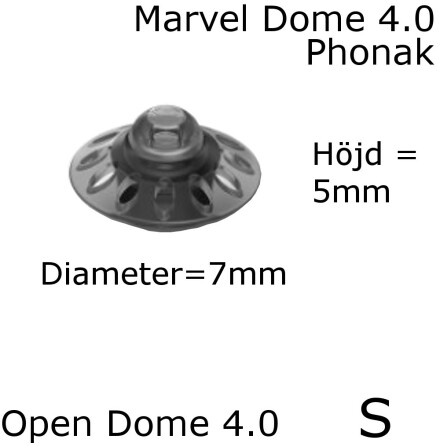  Open Dome 4.0 S Marvel SDS 4.0 - Phonak 054-0785