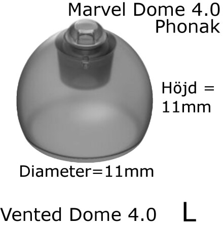  Vented Dome 4.0 L Marvel SDS 4.0 - Phonak 054-0811