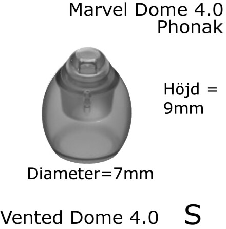  Vented Dome 4.0 S Marvel SDS 4.0 - Phonak 054-0809